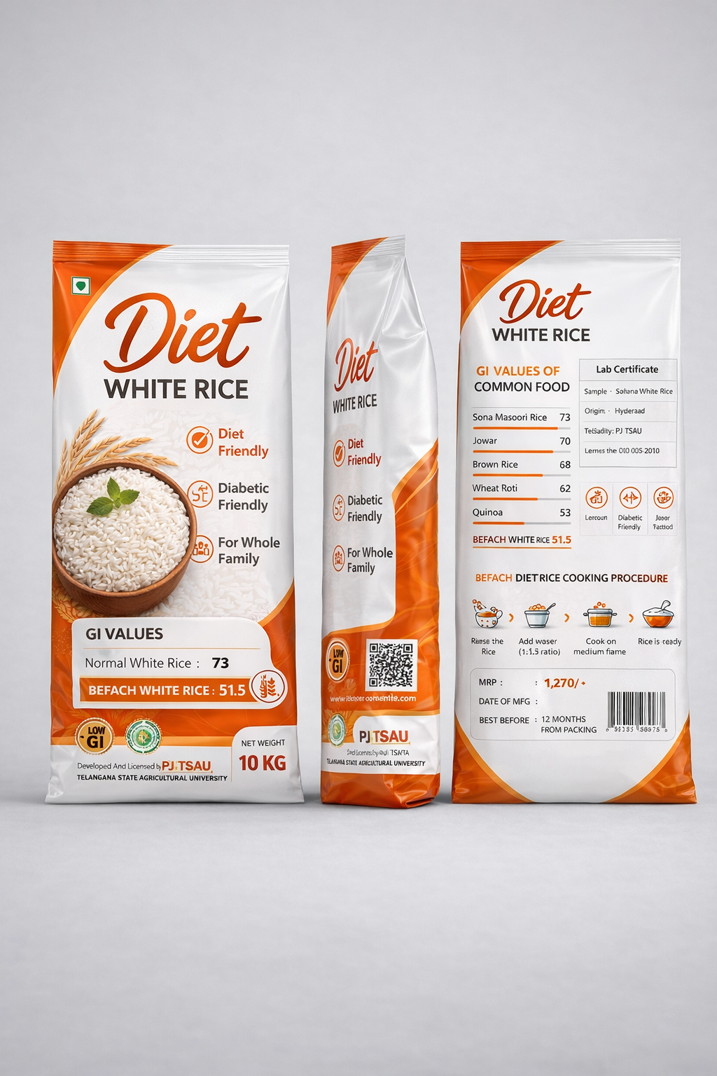 Befach Low GI Fortified Rice 10Kg | Diabetes Friendly Low Glycemic Index Rice | High Fibre Vitamin & Mineral Enriched Daily Rice | Supports Healthy Blood Sugar Levels thumbnail 3