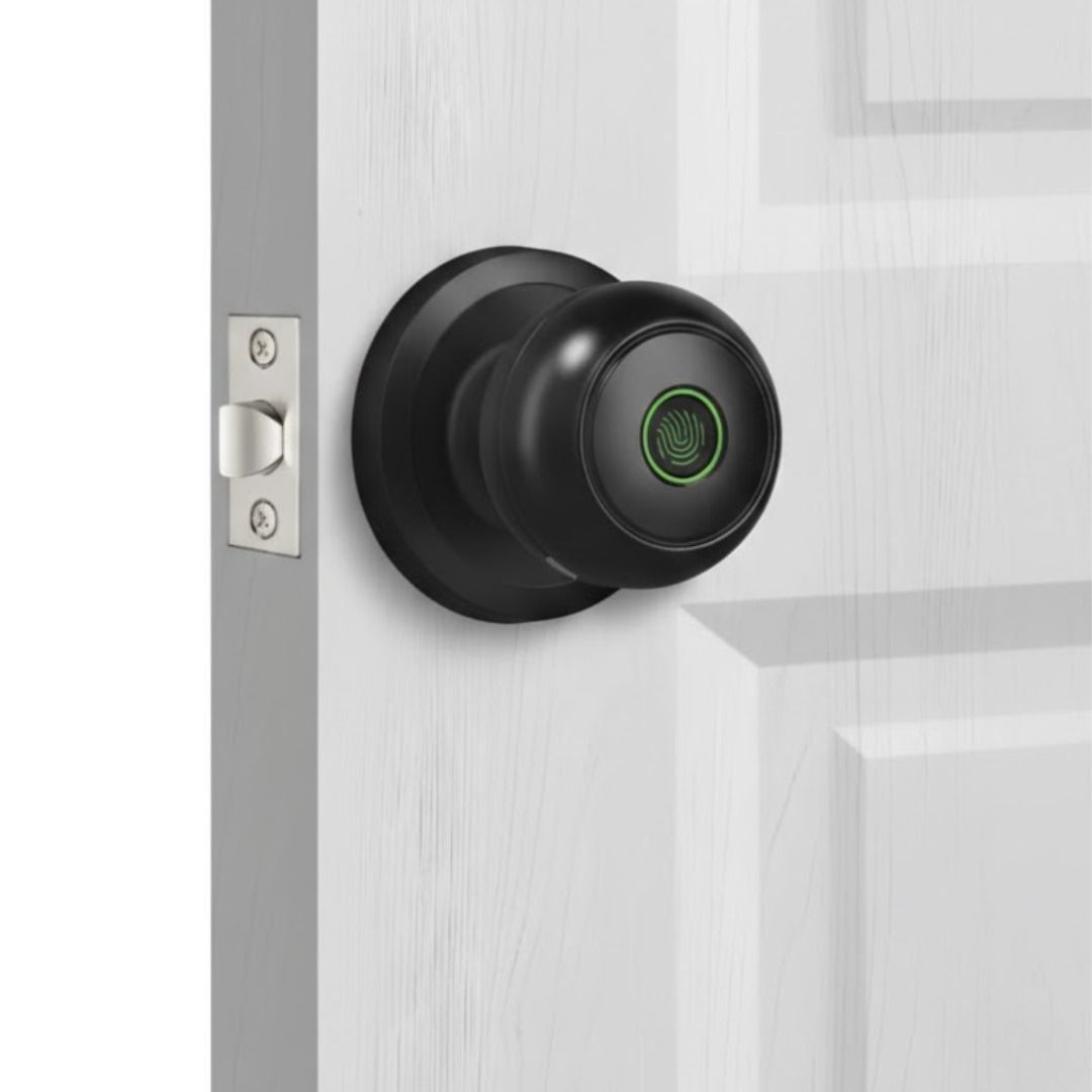 Befach Interior Door Lock X03 |Fingerprint lock | Aluminium + Stainless Steel Body | Key Operated Room Door Security Lock | Smooth Lever Mechanism Durable Lock for Home & Office Doors