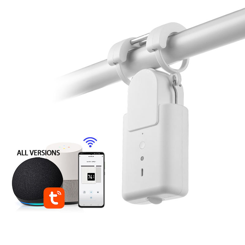 Tuya WiFi Motor Smart Home Products Voice Control Timed Open Close Curtain Poles Tracks Accessories Decoration Curtain Opener Hot Selling