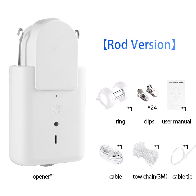 Tuya WiFi Motor Smart Home Products Voice Control Timed Open Close Curtain Poles Tracks Accessories Decoration Curtain Opener Hot Selling thumbnail 5