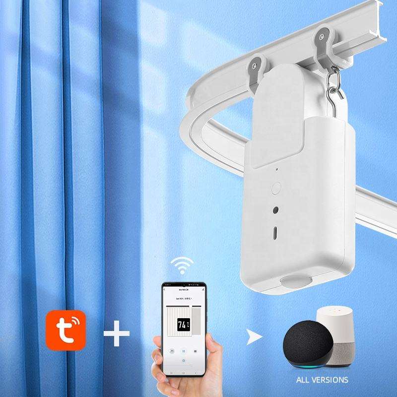 Tuya WiFi Motor Smart Home Products Voice Control Timed Open Close Curtain Poles Tracks Accessories Decoration Curtain Opener Hot Selling thumbnail 2