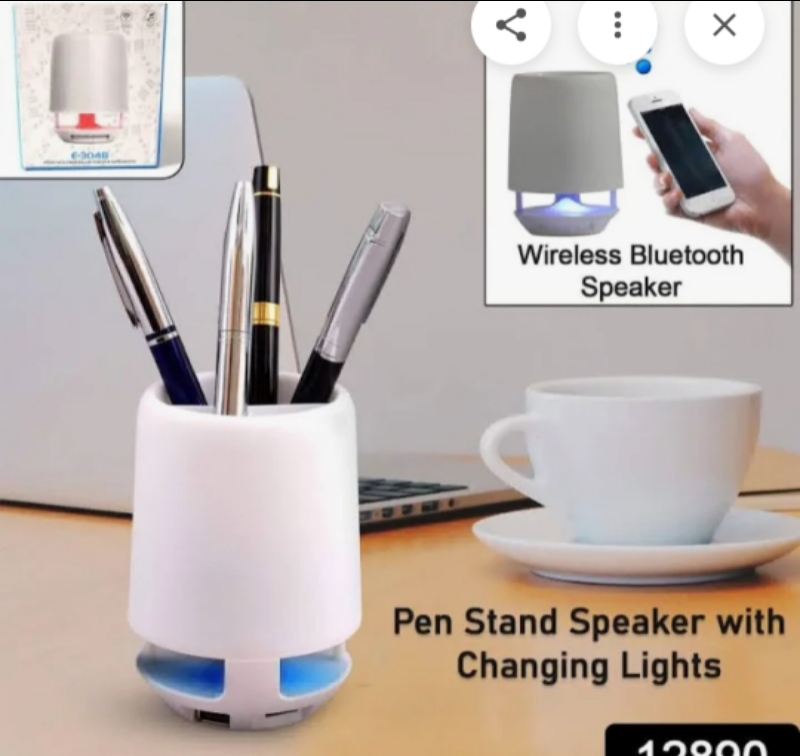 Bluetooth Speaker E-304B with pen stand thumbnail 1