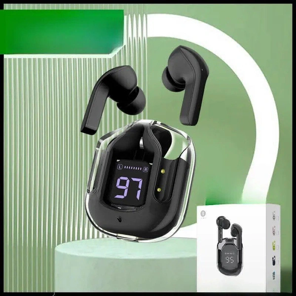 Ultrapods Transparent earphones portable TWS touch control copper ring ABS Fast charging Handsfree wireless LED Display Earbuds