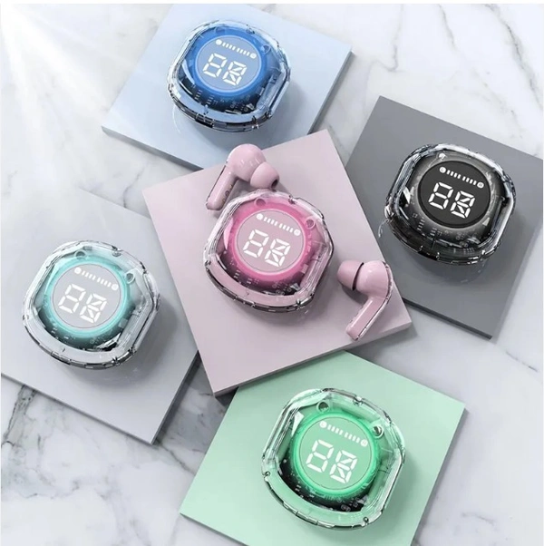 Ultrapods Pro True Wireless Earbuds with Display Transparent Design, Bluetooth 5.3 Water Proof