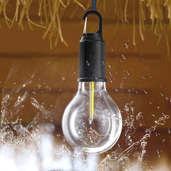 LED Camping Light Type-C USB Rechargeable Waterproof 400mAh 100LM Tent Light with Hook 3 Modes Outdoor Lighting Blub