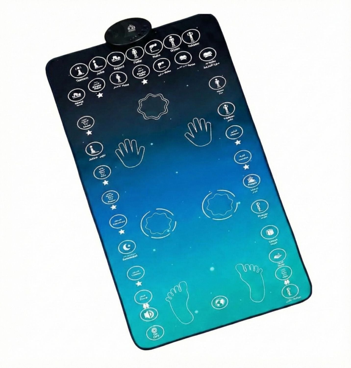 Electronic Namaz Mat for Adults | Interactive Prayer Learning Mat with Built in Audio Guidance | Step Step Salah Teaching with Touch Sensitive Controls | Portable Islamic Educational Prayer Rug thumbnail 2