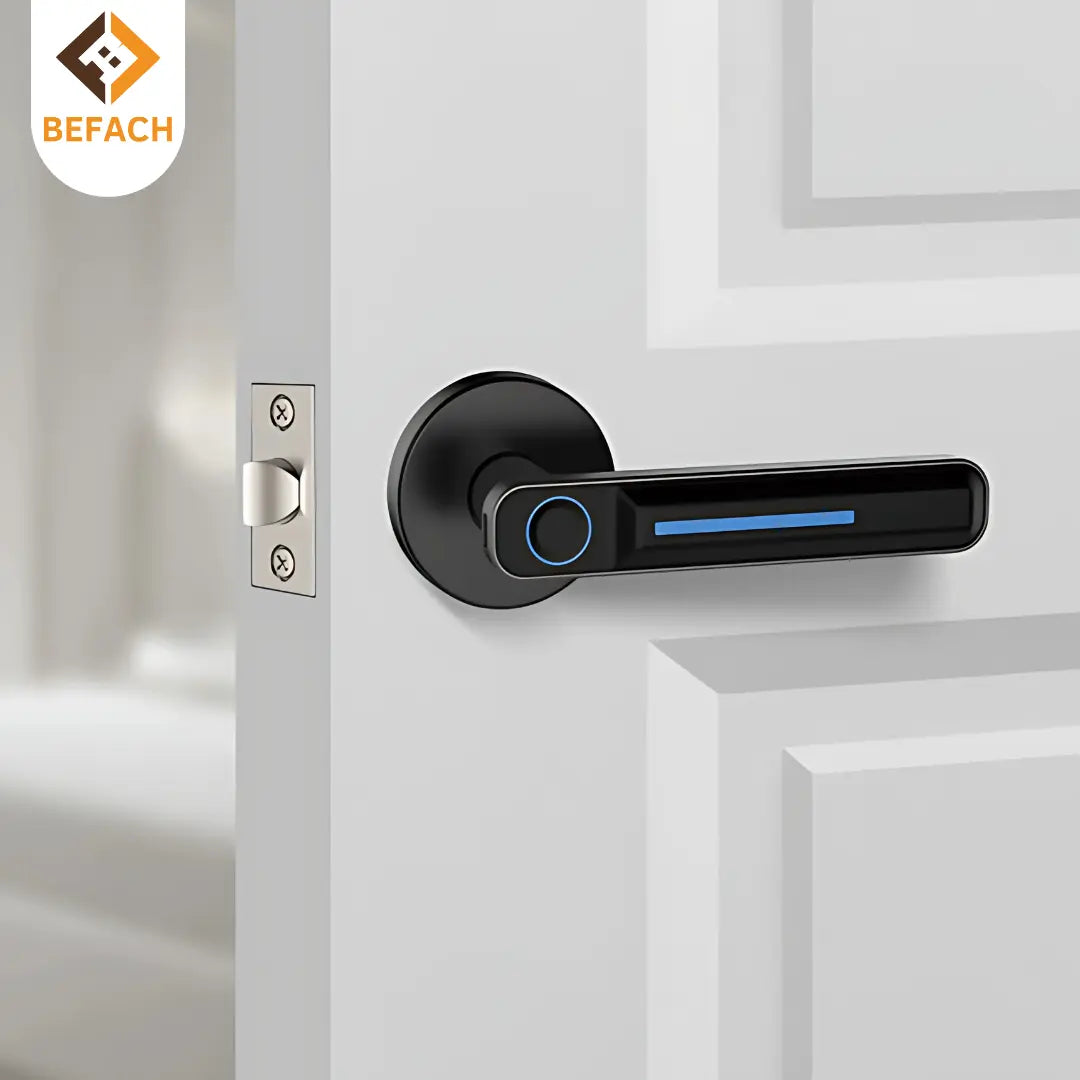 Befach Interior Door Lock X01 |Fingerprint lock | Aluminium + Stainless Steel Premium Build | Key Operated Bedroom & Office Door Lock | Durable Smooth Handle Mechanism for Residential Doors