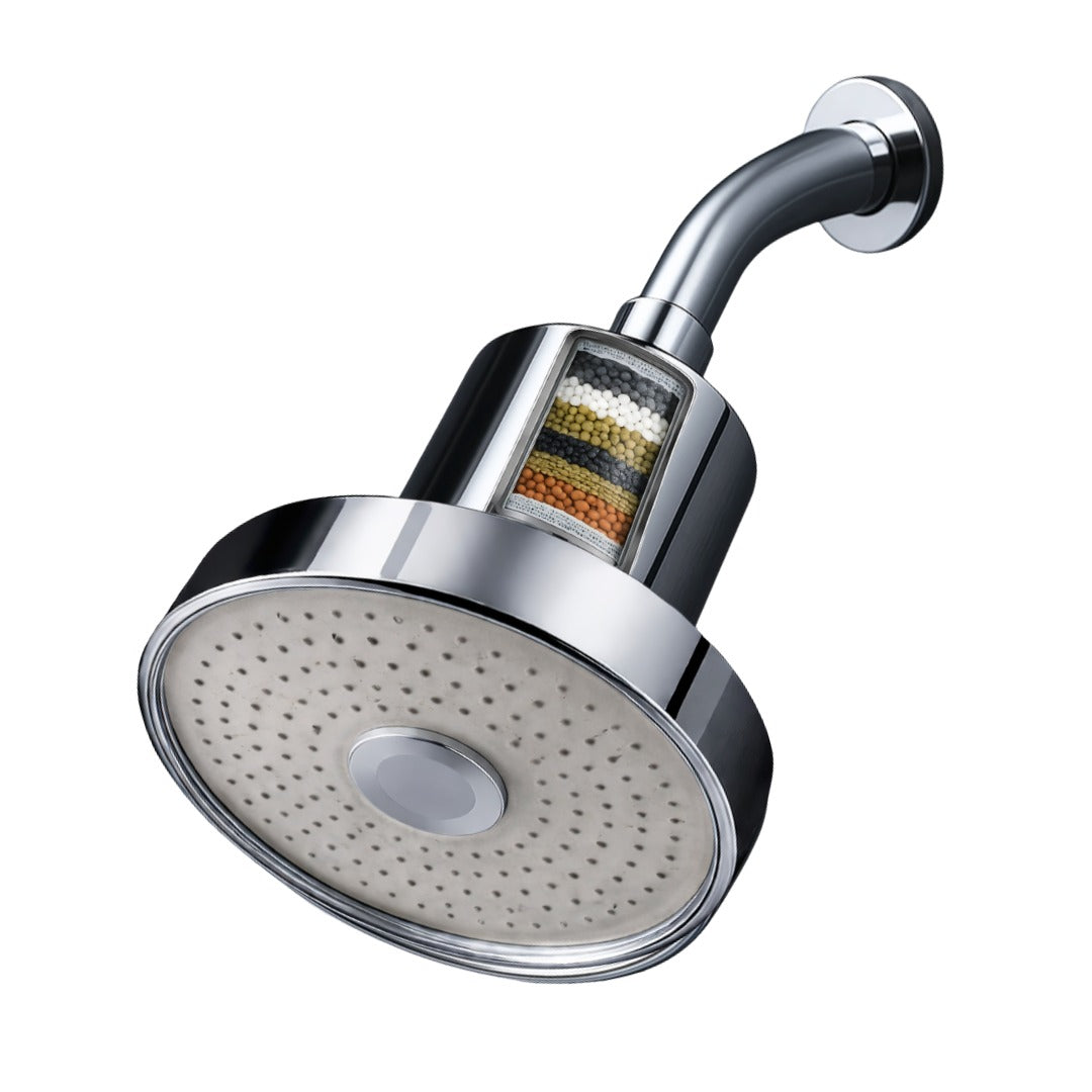 Dcal Shower Head | Hard Water Filter Shower with Multi Flow Modes | Reduces Chlorine & Limescale for Skin & Hair Care | High Pressure Bathroom Showerhead