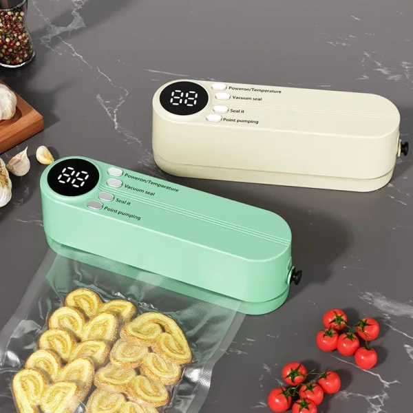 Cordless Automatic Vacuum Food Sealer – USB Rechargeable, Portable Kitchen Preserver