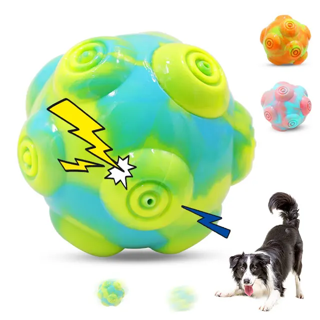 High Quality Plastic Dog Ball Toy Indestructible Interactive Squeak Training Toy for Pets