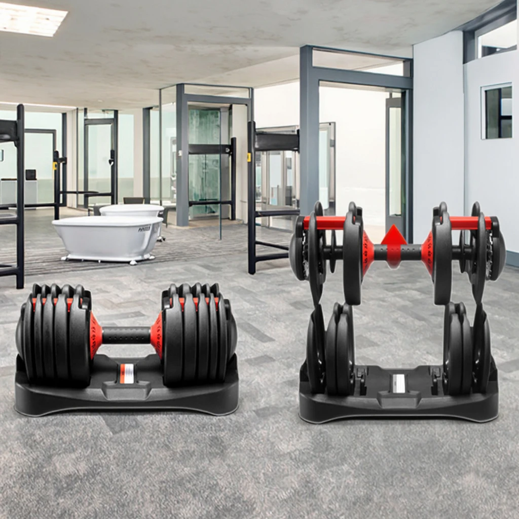 Mega Racks Bodybuilding Custom Color 24kg Cast Iron Adjustable Dumbbell Set Gym Equipment ...