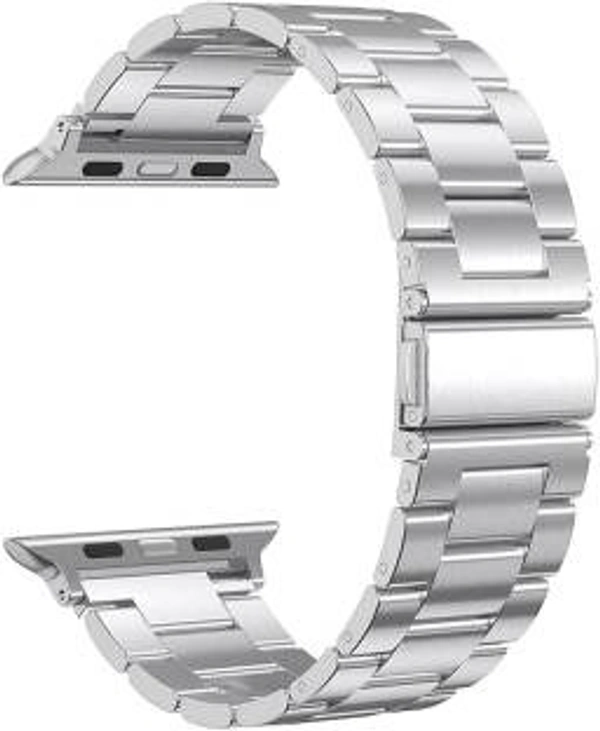 Steel Metal Chain Strap For Ultra Smart Watch 49 mm, Series 8 / 7 45 mm, Series 6 / 5 / 4 44 mm Smart Watch Strap  (Silver)